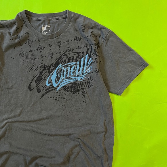 ONeill T Shirt Mens Large Gray Blue Graphic Logo Surf Skate Casual Cotton Tee - Picture 1 of 6